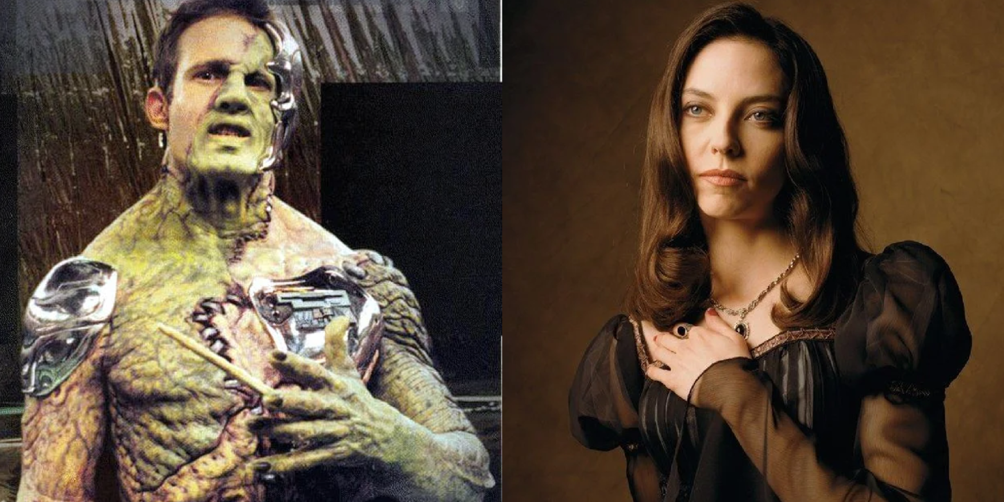 Split image of Adam and Drusilla from Buffy the Vampire Slayer