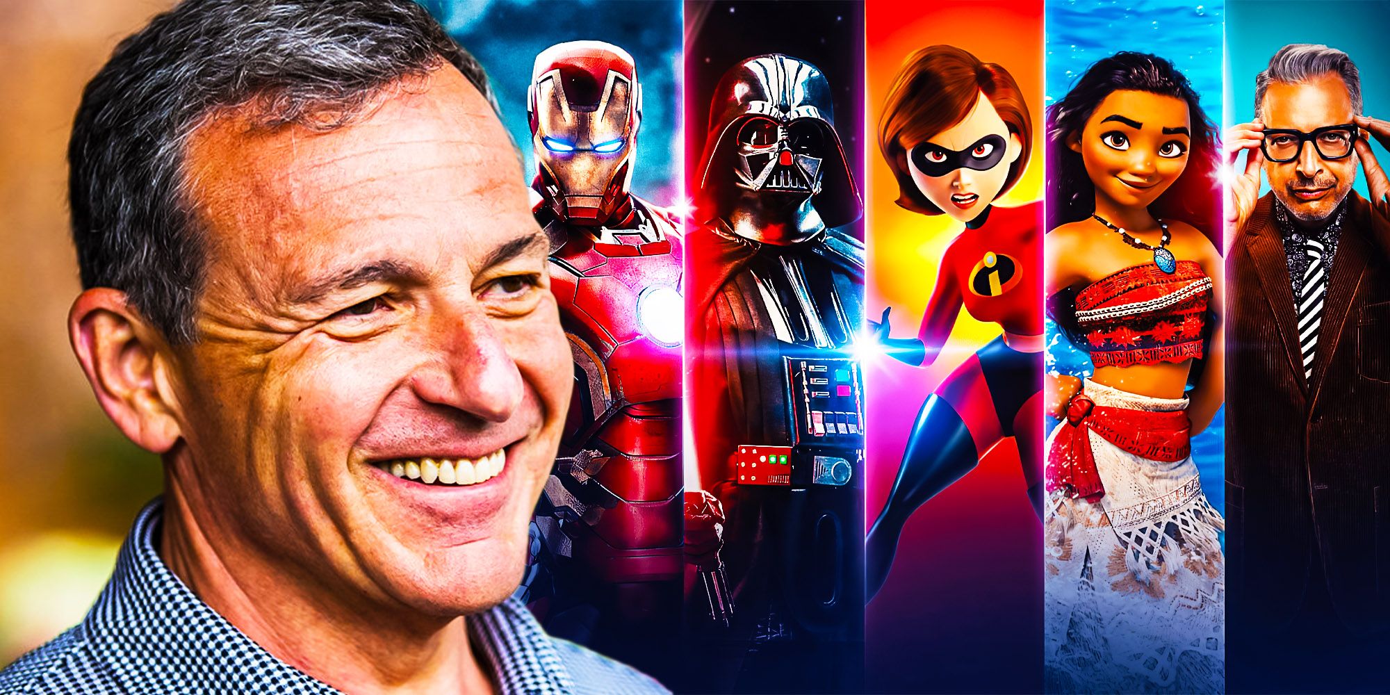 Bob iger Disney iron man darth vader elastigirl moana