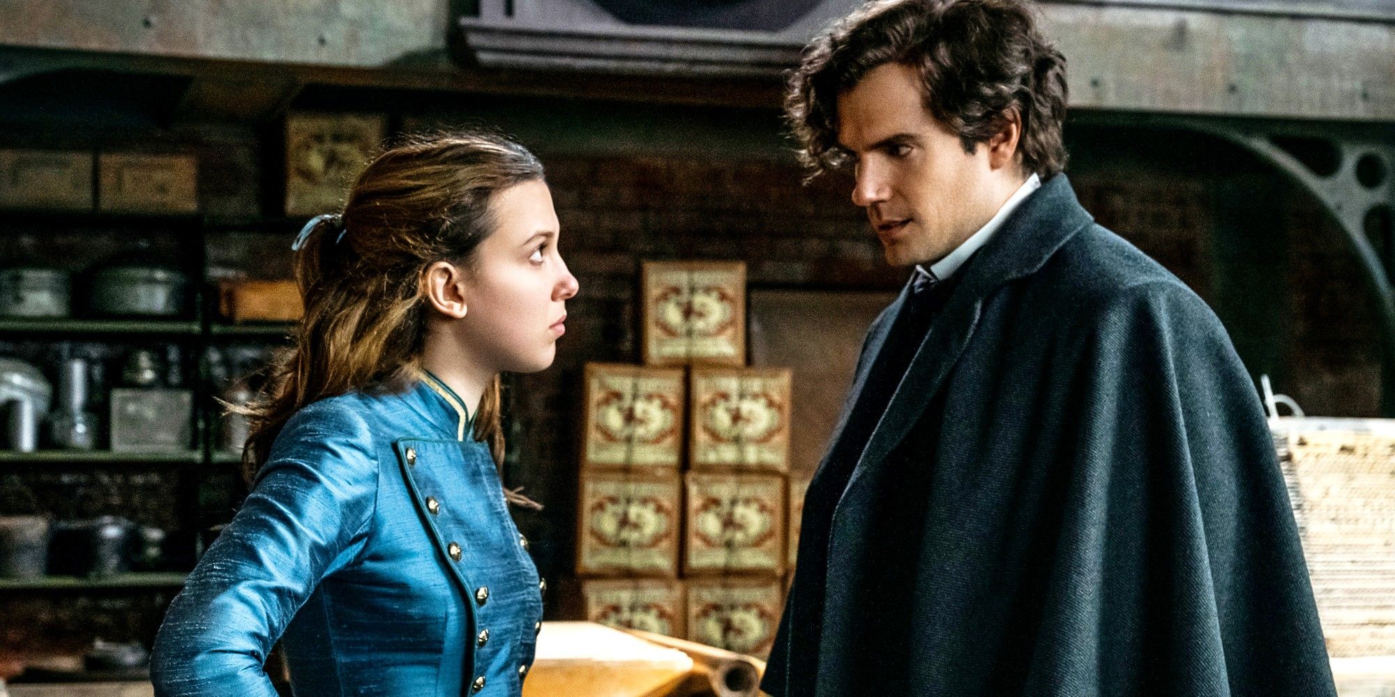 Enola Homes 2 Millie Bobby Brown and Henry Cavill as Enola Holmes and Sherlock Holmes