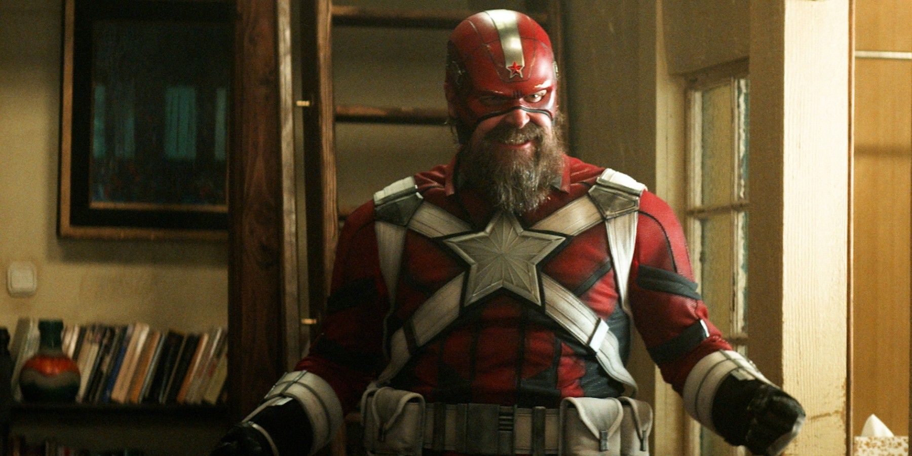 Red Guardian flexing in Black Widow