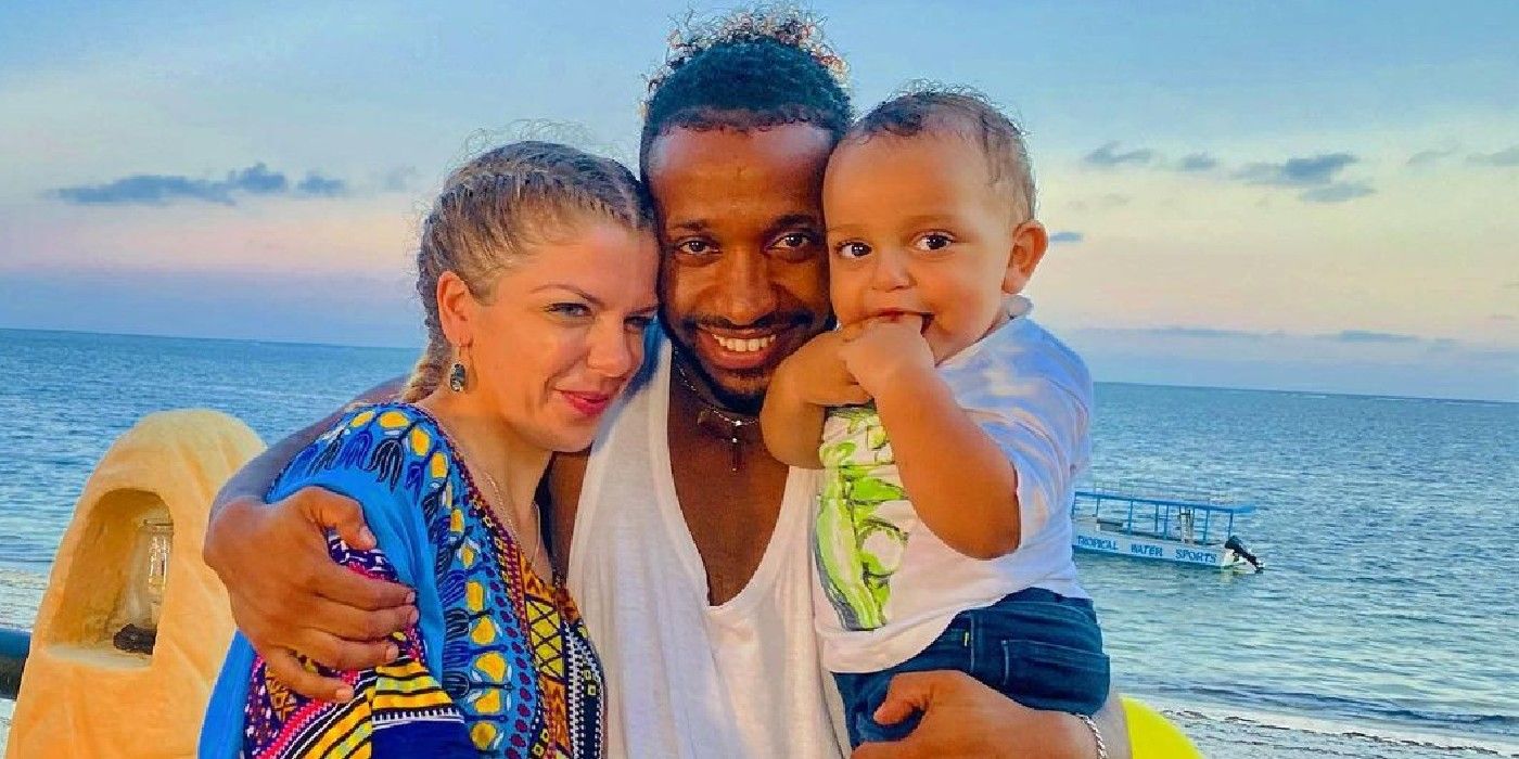 Biniyam Shibre with Ariela Weinberg and baby son Avi in 90 Day Fiancé