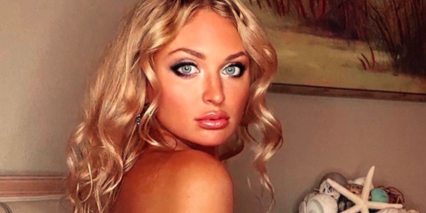 Natalie  Mordovtseva 90 Day Fiance glamour shot with bare shoulder