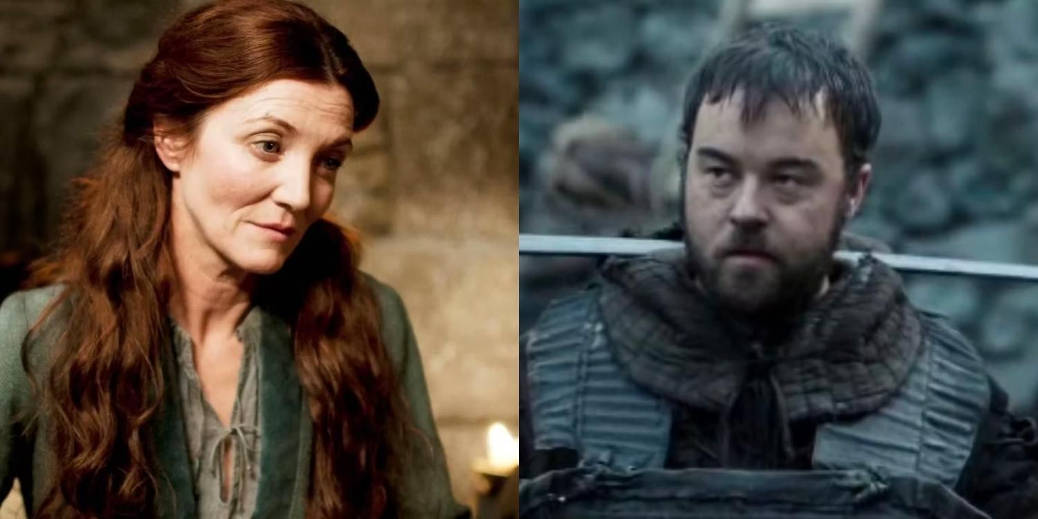 Catelyn looking smug and Rast looking to the side