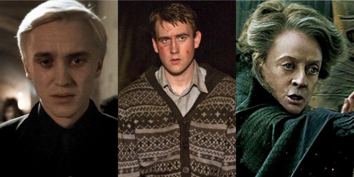 Draco Malfoy, Neville Longbottom, Minerva McGonagall