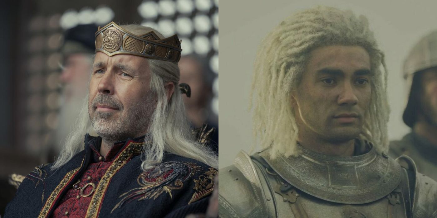 Viserys Targaryen and Laenor Velaryon from House of the Dragon