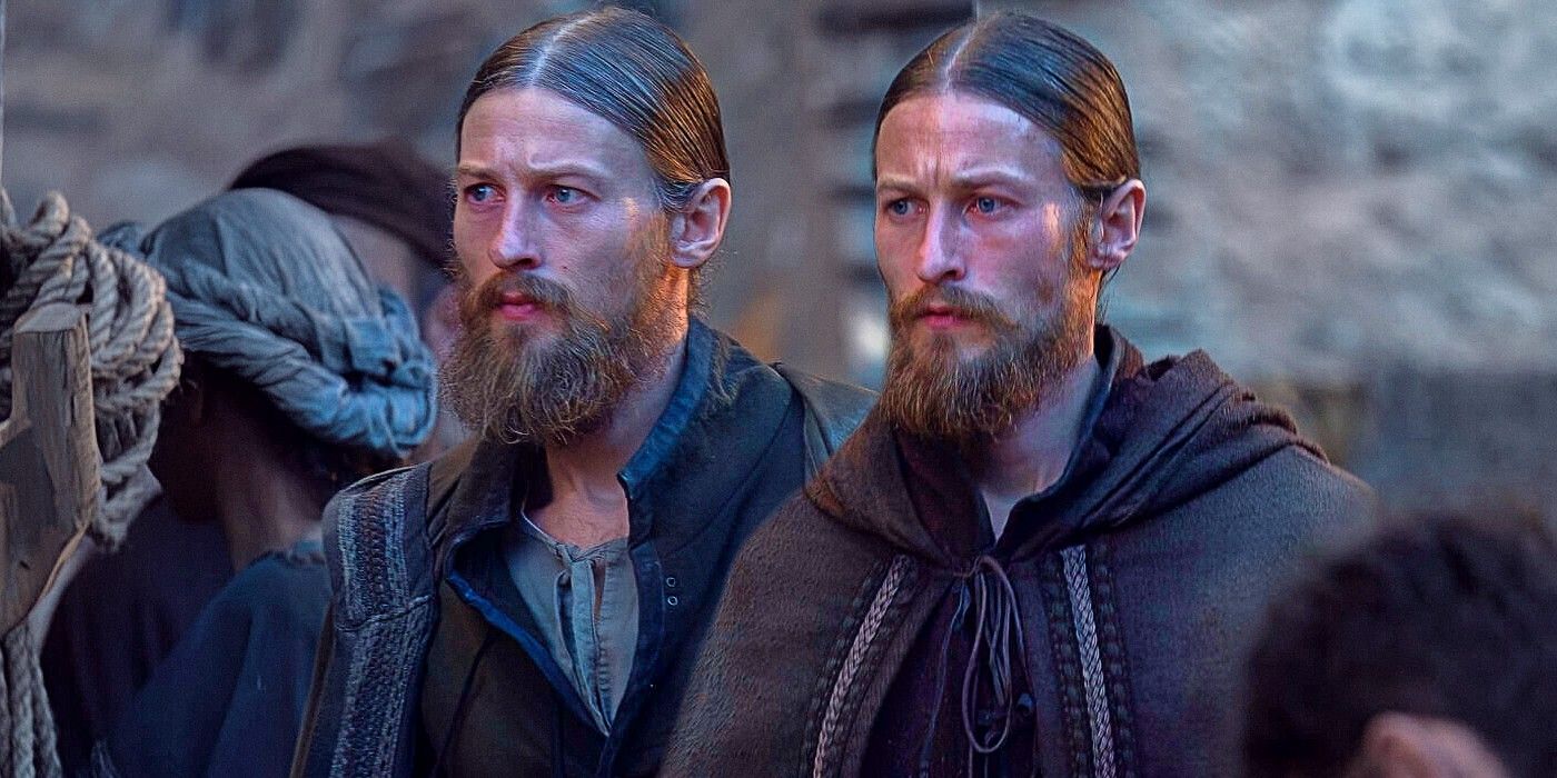 Elliott Tittensor and Luke Tittensor as Erryk and Arryk Cargyll in House of the Dragon season 1