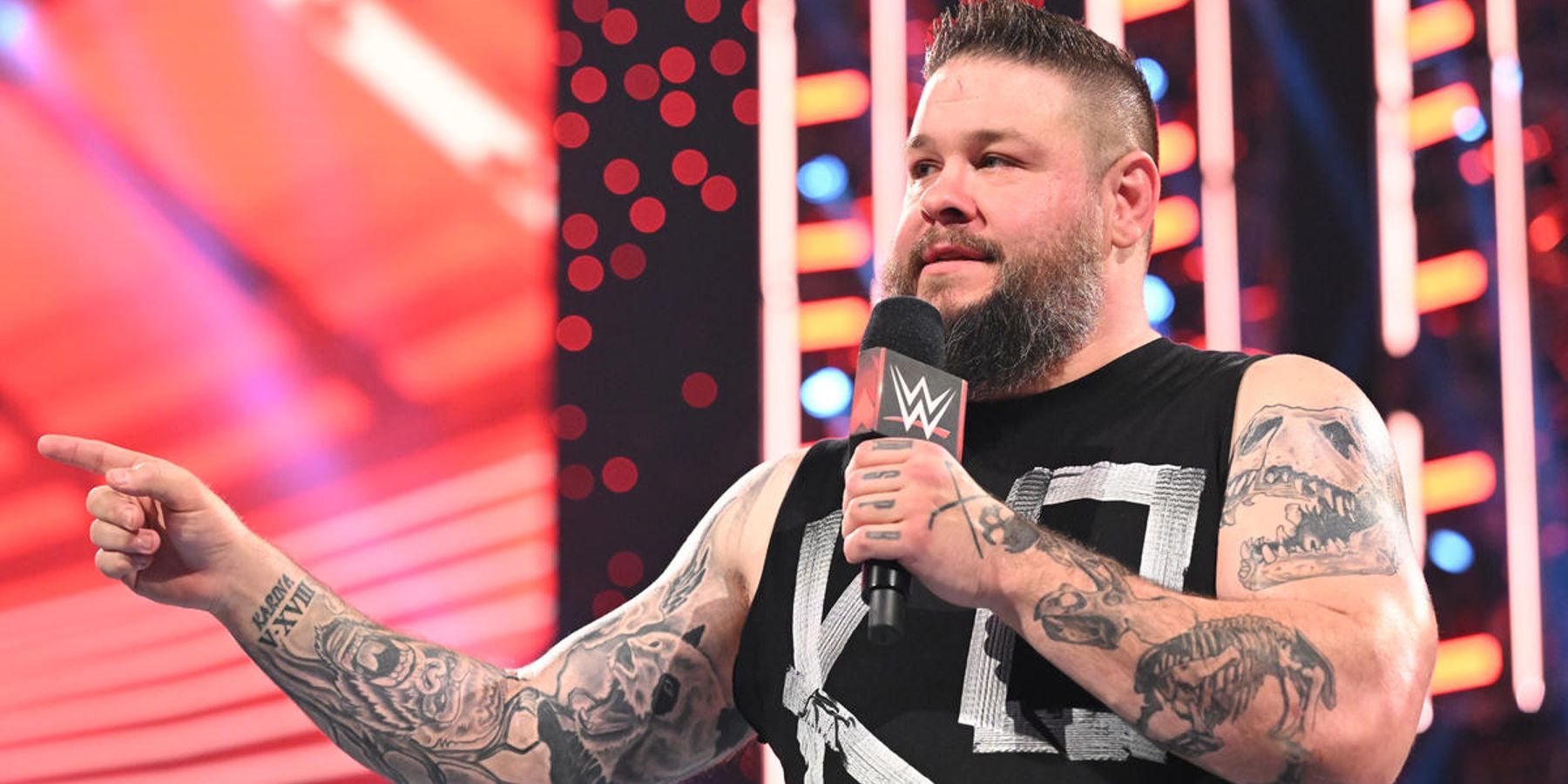 Kevin Owens opens an episode of WWE Monday Night Raw with a promo ahead of Survivor Series.