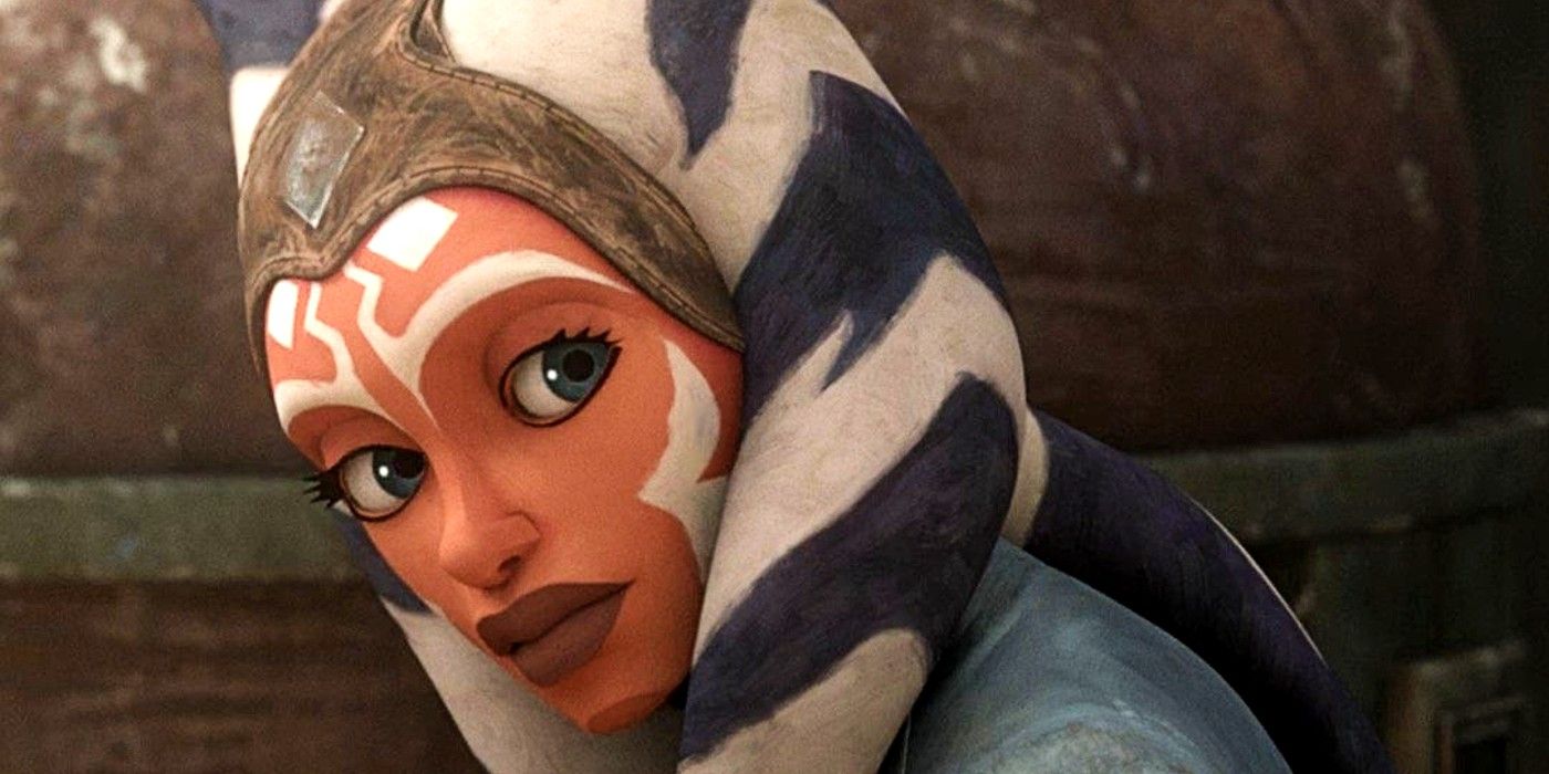 Ahsoka Tano looking over her shoulder in Tales of the Jedi