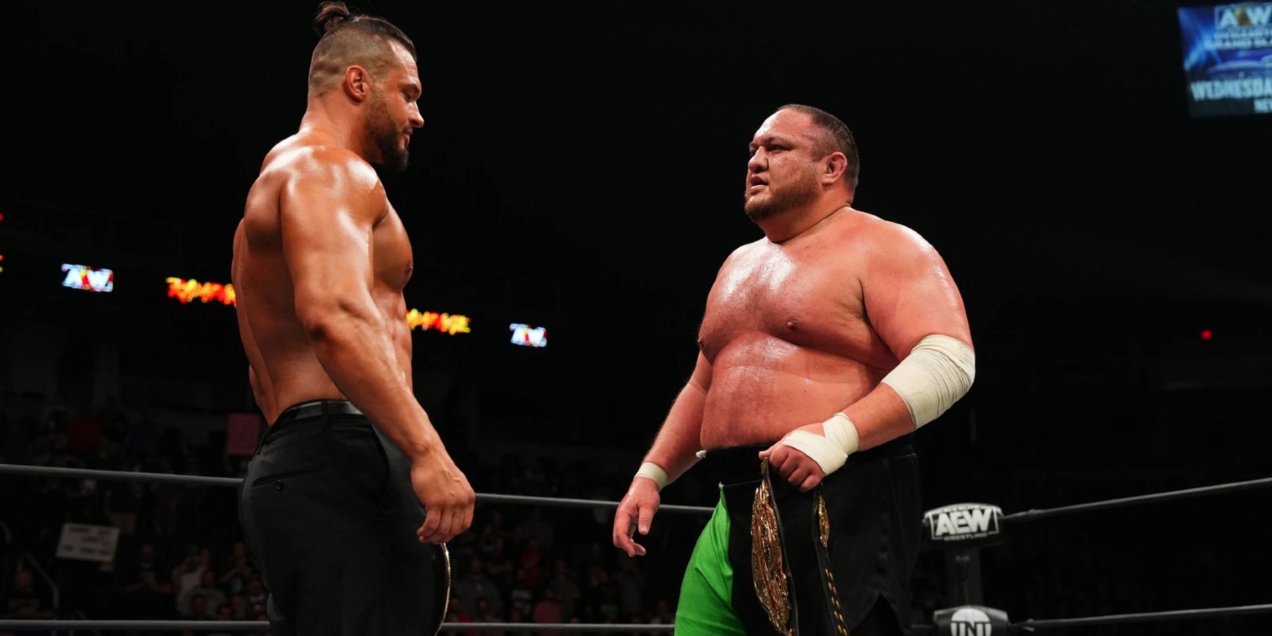 Wardlow and Samoa Joe back when they were friends in AEW.