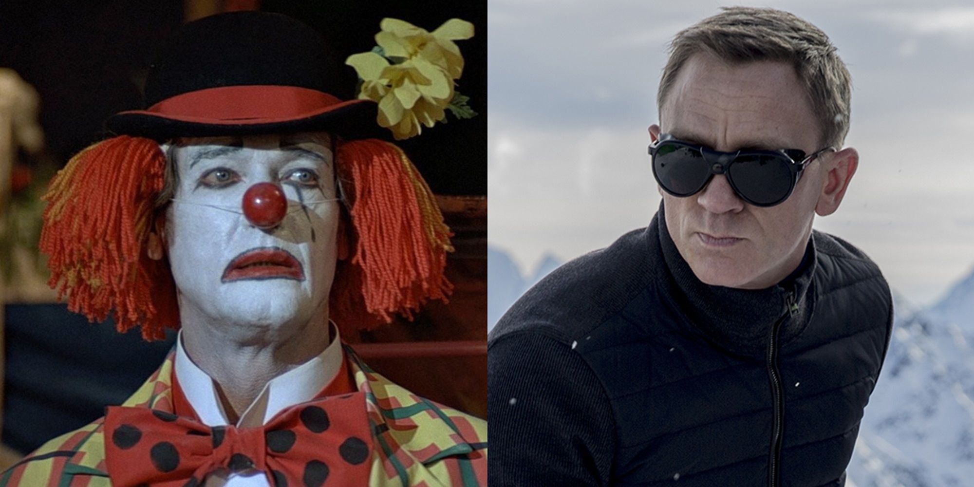 Split image of Roger Moore in Octopussy and Daniel Craig in Spectre