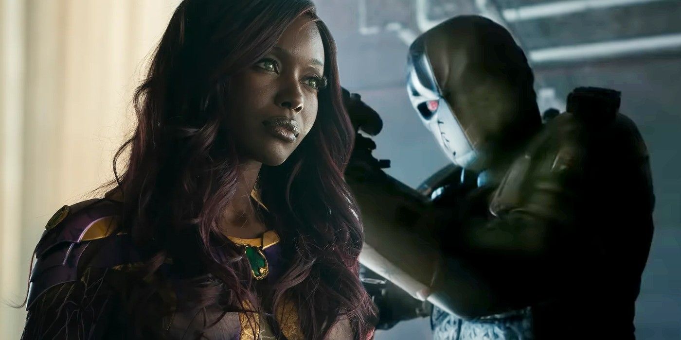 Mame Anna Diop as Kory Starfire and Deathstroke in Titans