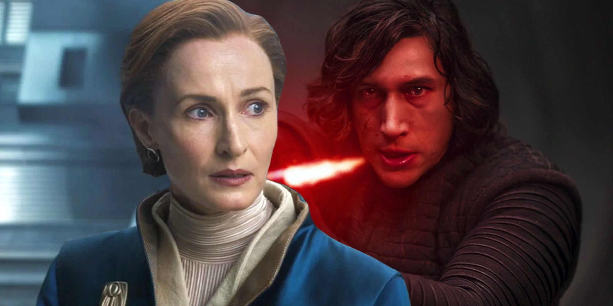 Mon Mothma in Andor and Kylo Ren in The Last Jedi