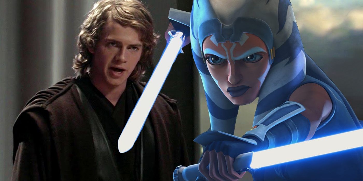 Anakin Skywalker from Revenge of the Sith and Ahsoka Tano from the Clone Wars