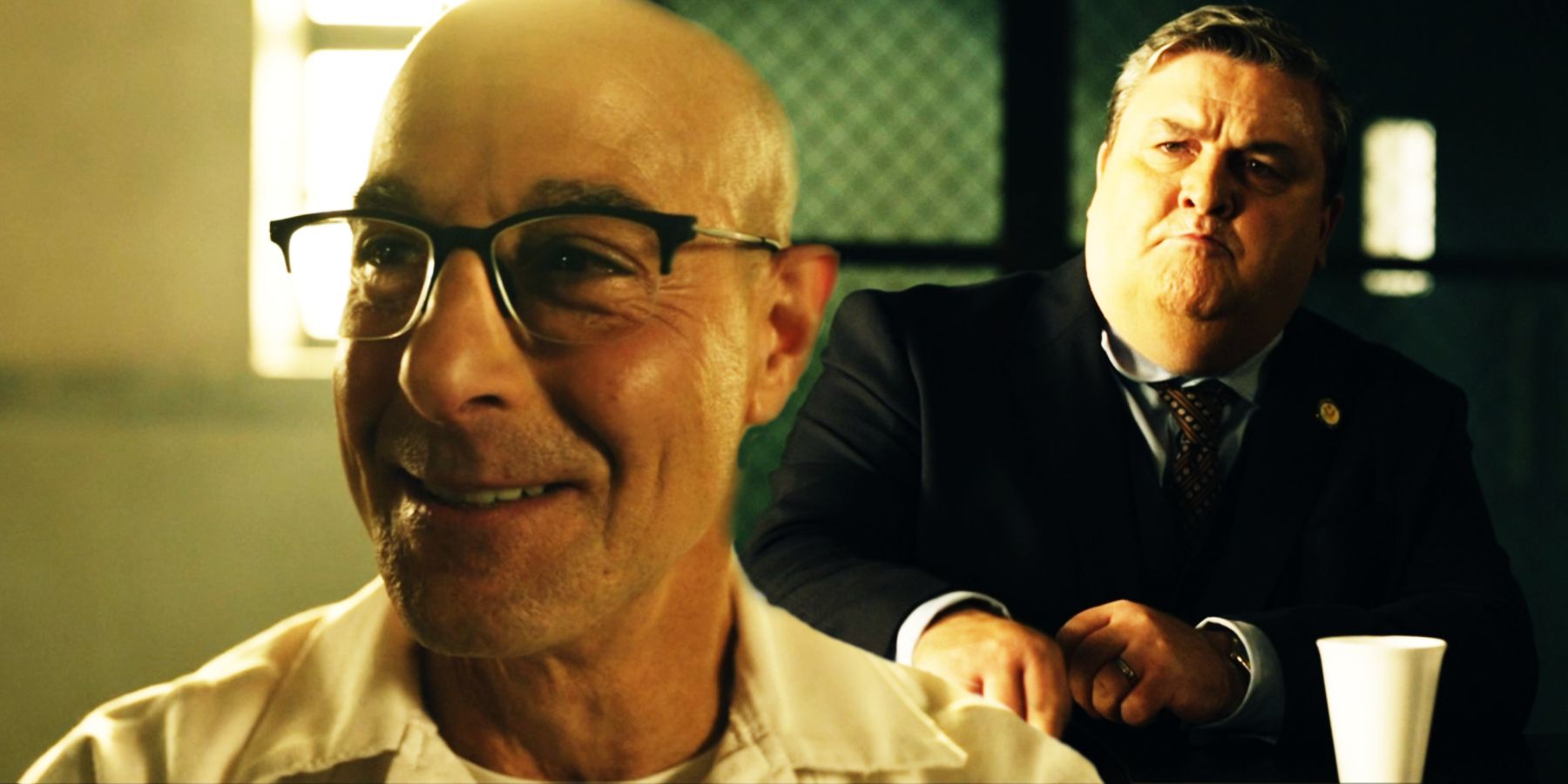 Stanley Tucci and Simon Delaney in Inside Man