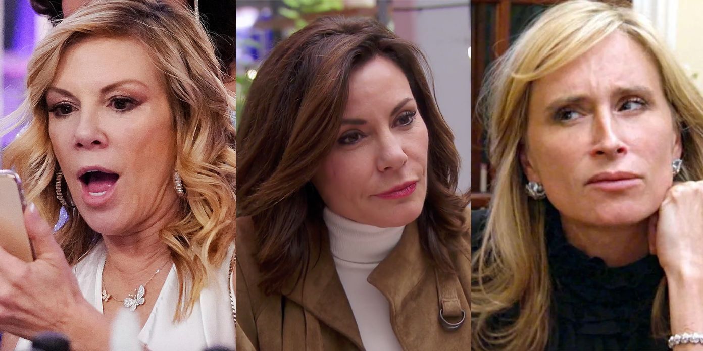 Three split images of the former main Housewives of New York