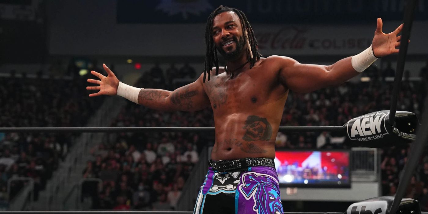 Swerve Strickland taunts Billy Gunn during an episode of AEW Dynamite.