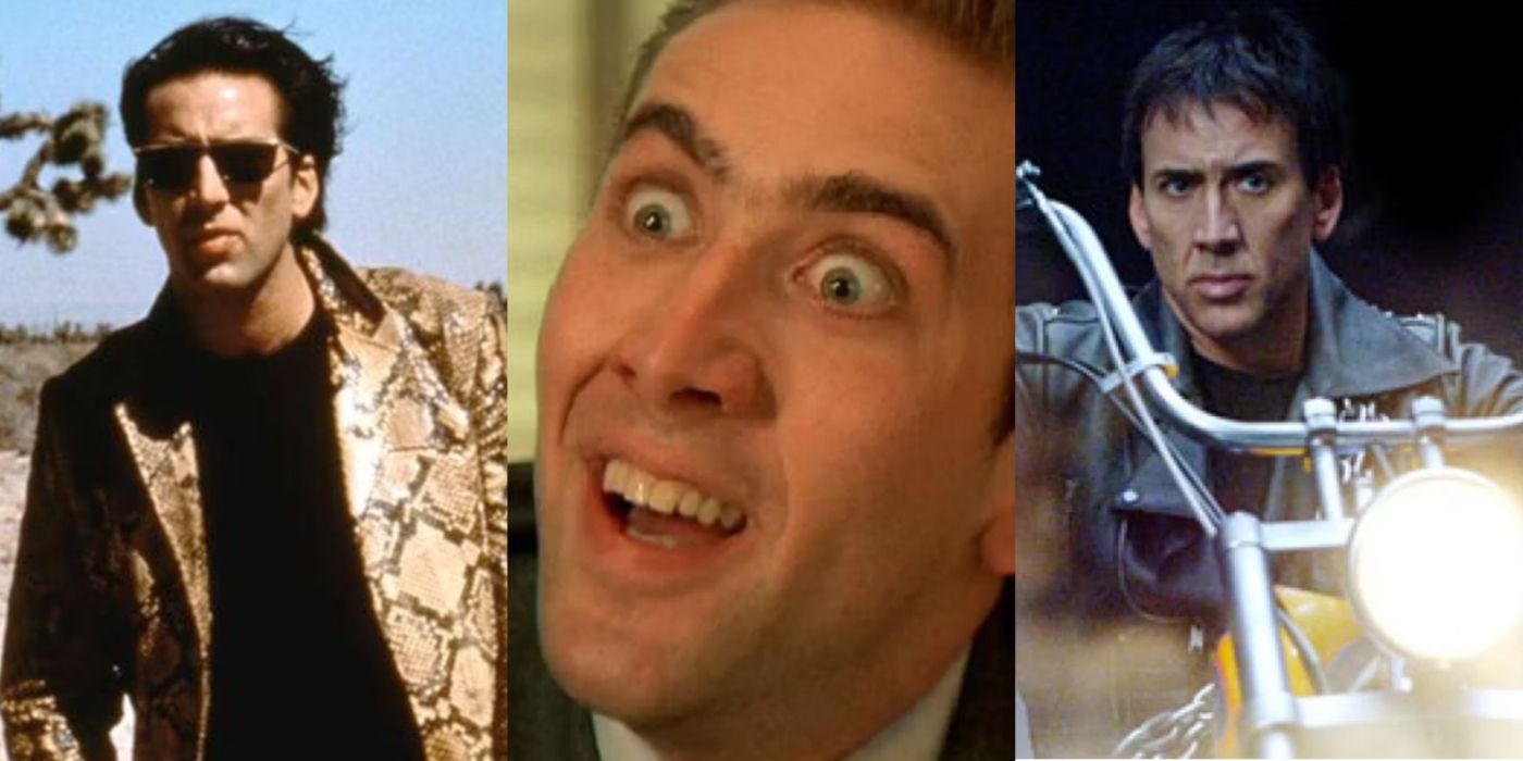 Split image of Wild at Heart, Vampire's Kiss, and Ghost Rider