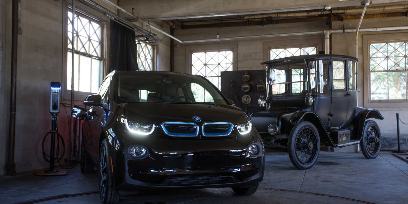 A BMW EV charging through a Wallbox