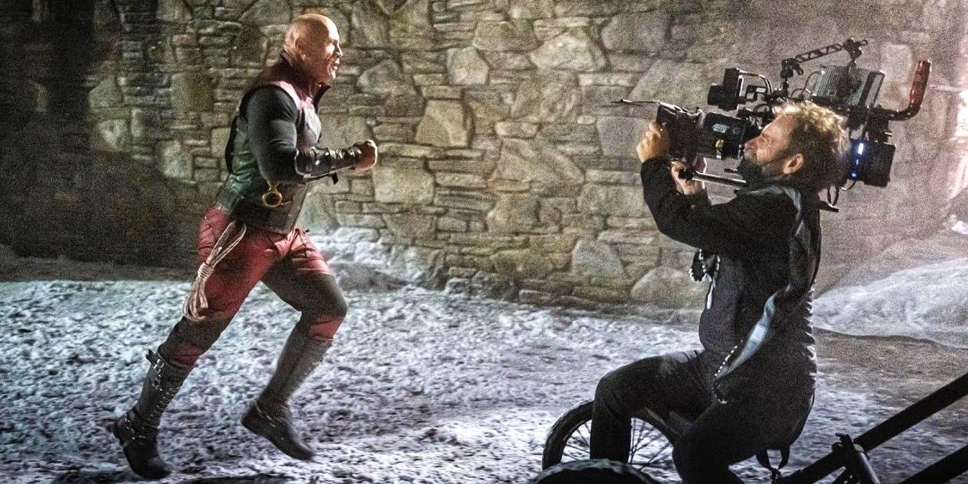 Red One Dwayne Johnson BTS image