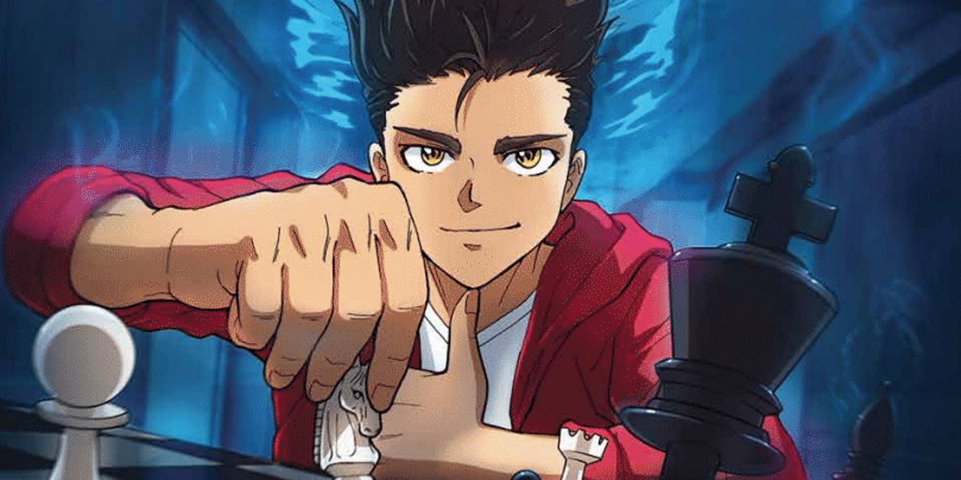 Tom playing chess on the cover of BLITZ volume one