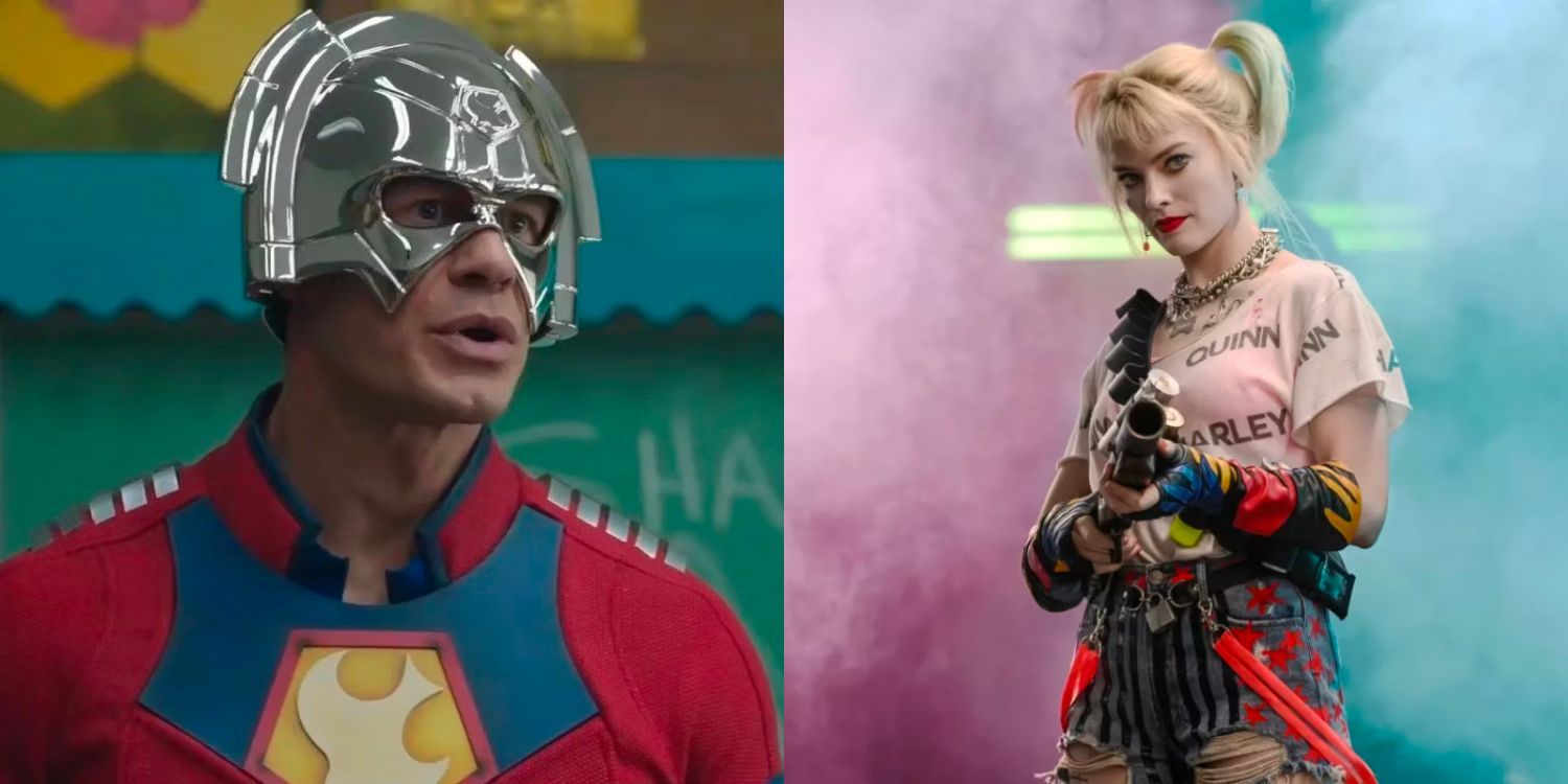 Images of Peacemaker and Harley Quinn