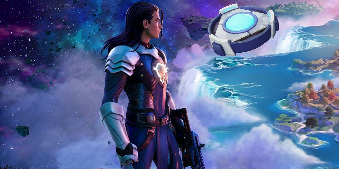 The Ageless Champion looking at a Reality Augment from Fortnite