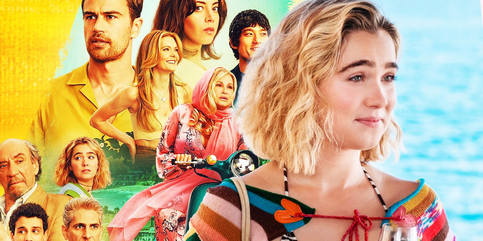 Portia and The White Lotus season 2 poster