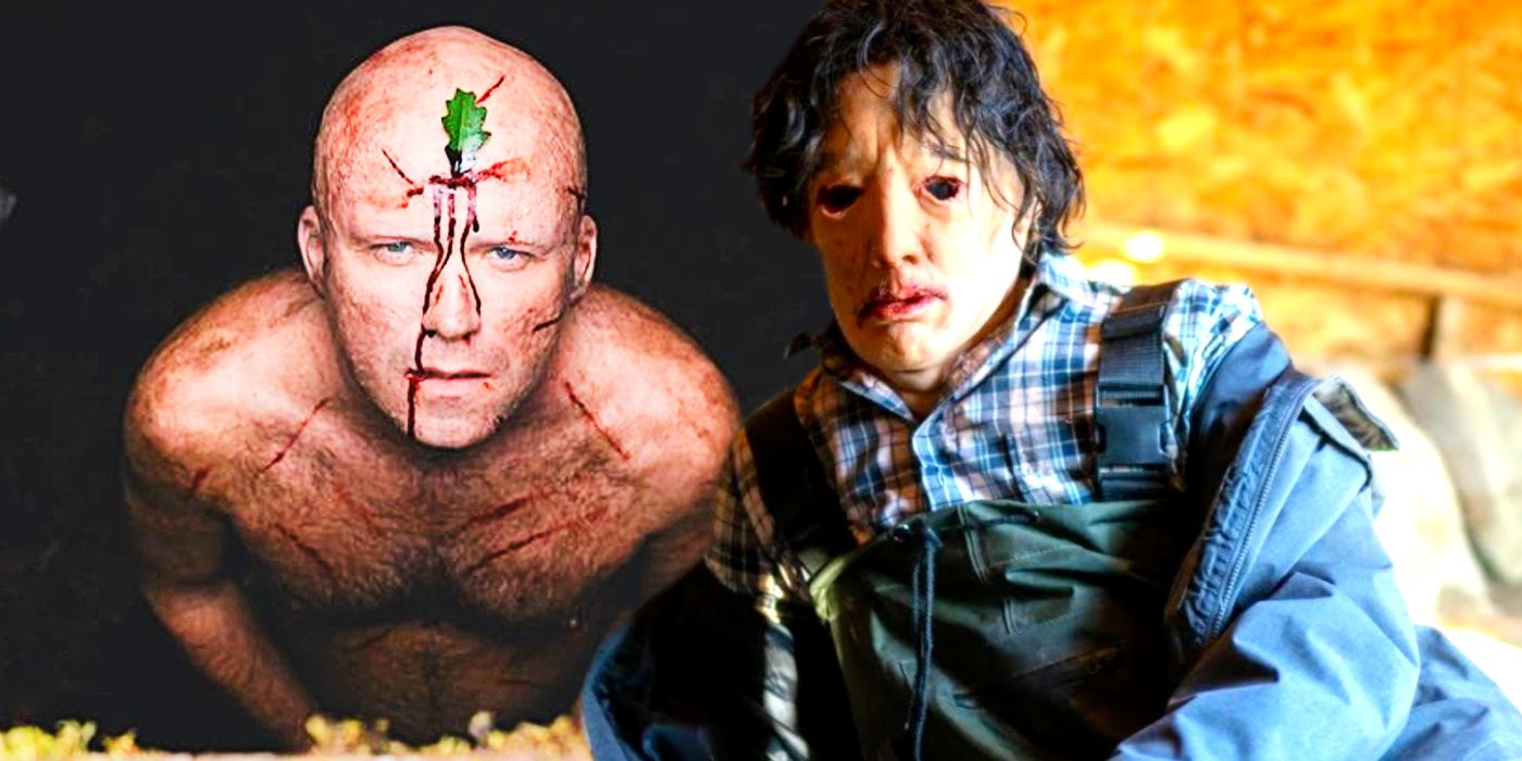 A24 Men and an alien disguised as human in Slash:Back