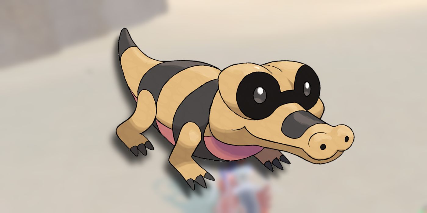 Sandile in Pokémon Scarlet and Violet's Desert Biome