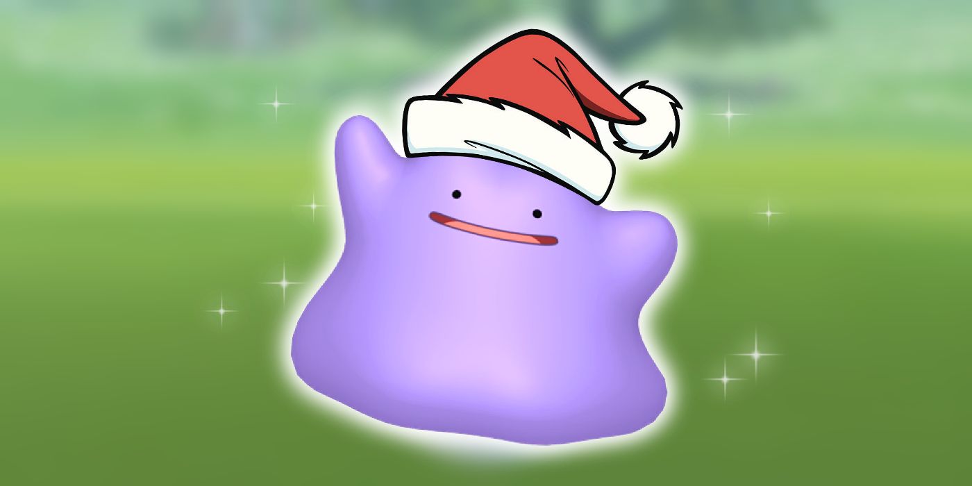 Ditto with a Santa Hat in Pokémon GO