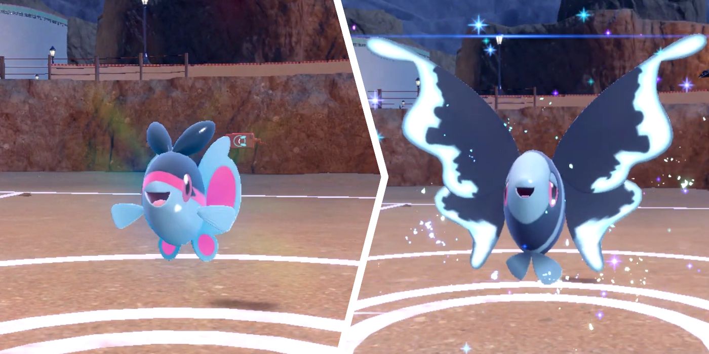 Evolving Finneon into Lumineon in Pokémon Scarlet and Violet