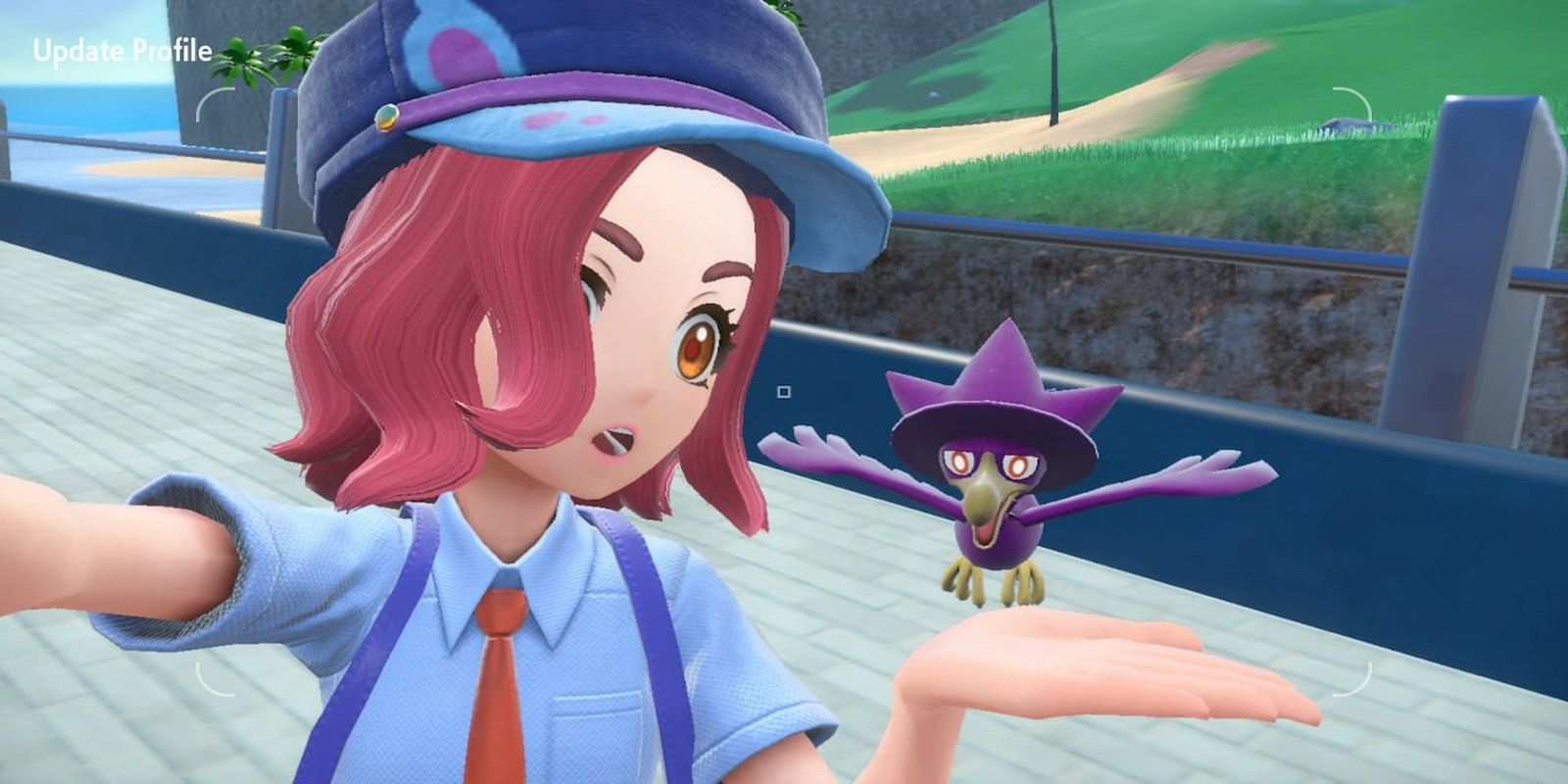 Selfie with Murkrow in Pokémon Scarlet and Violet