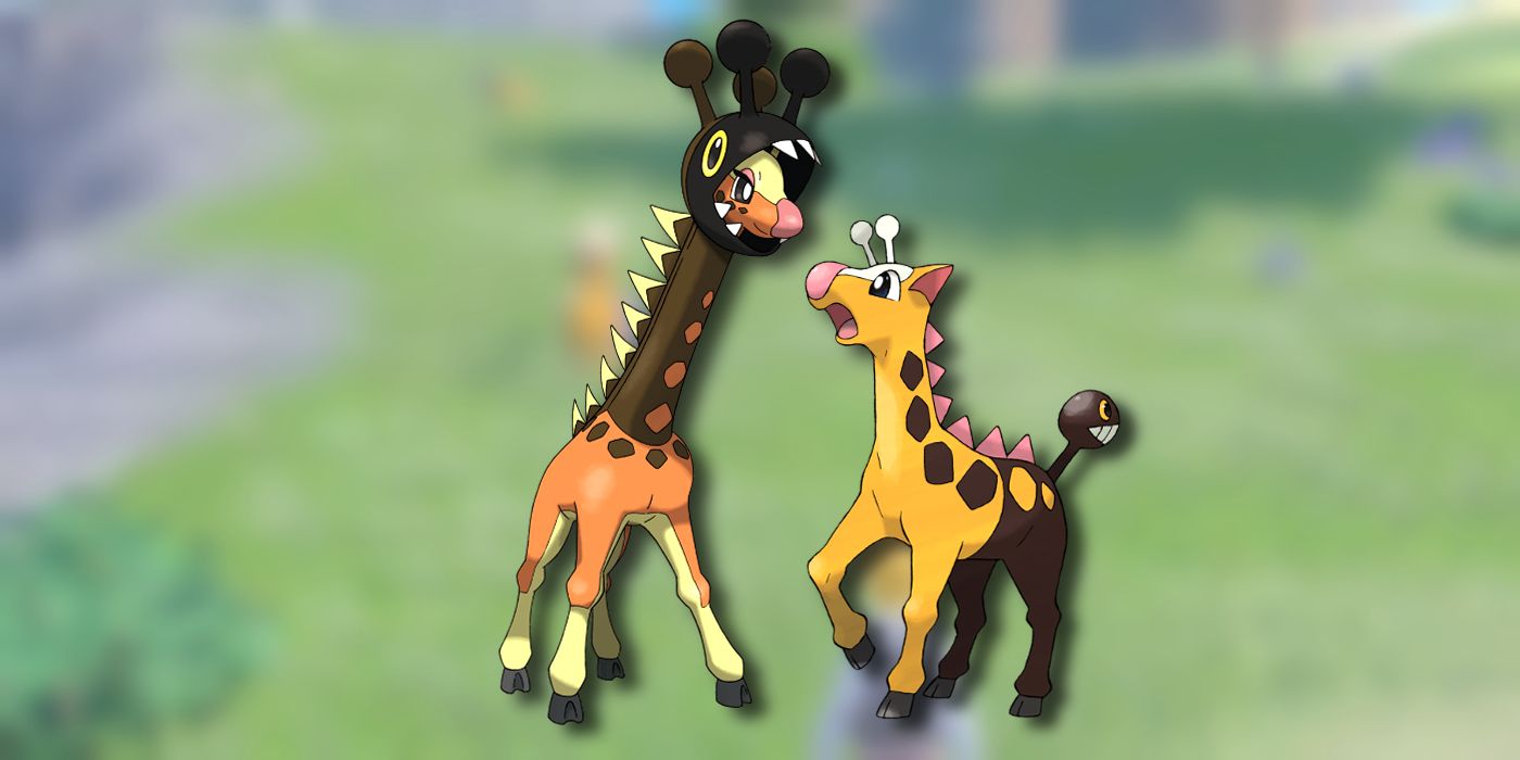 Girafarig and Farigiraf next to each other in Pokémon Scarlet and Violet