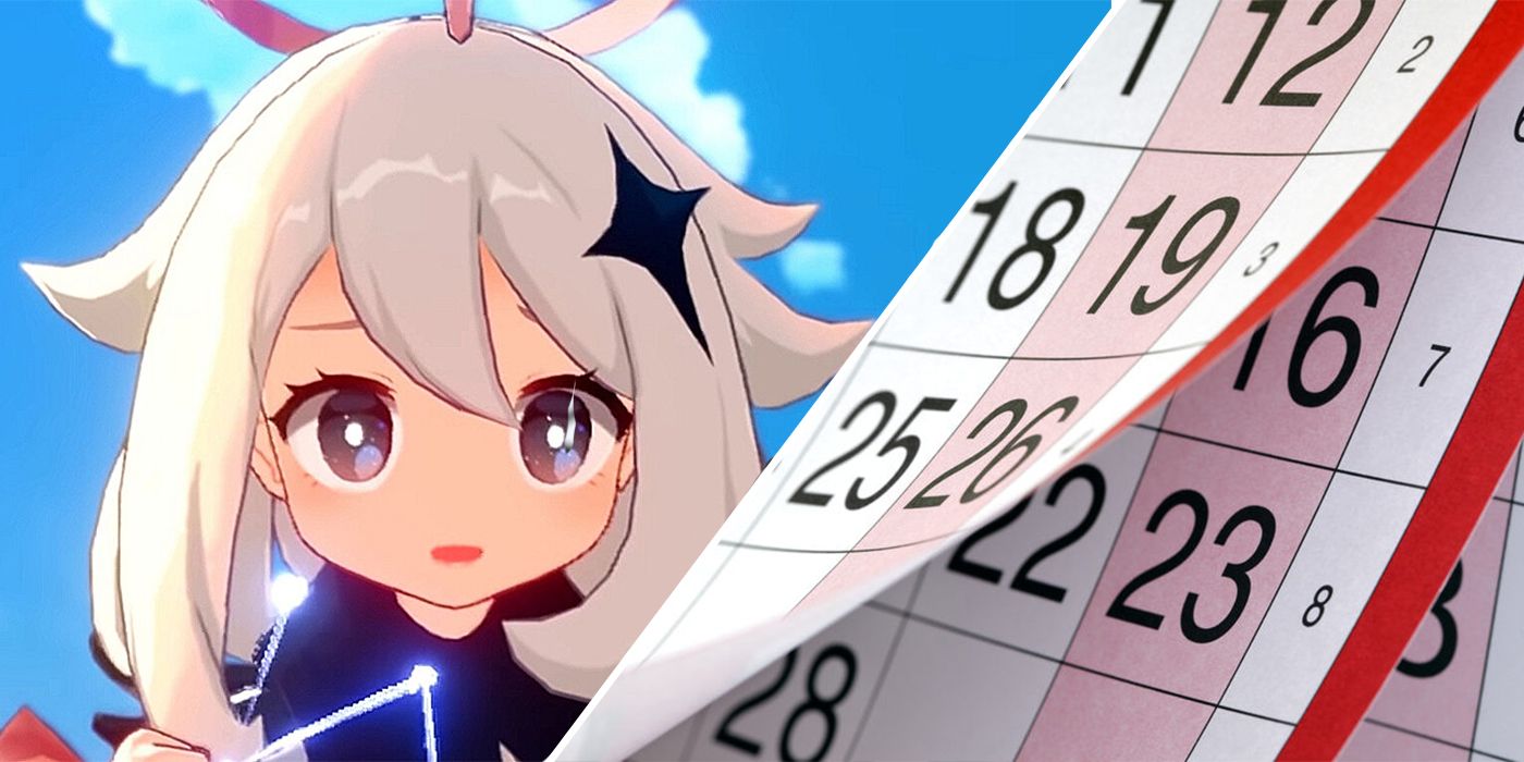 Genshin Impact Paimon And Calendar