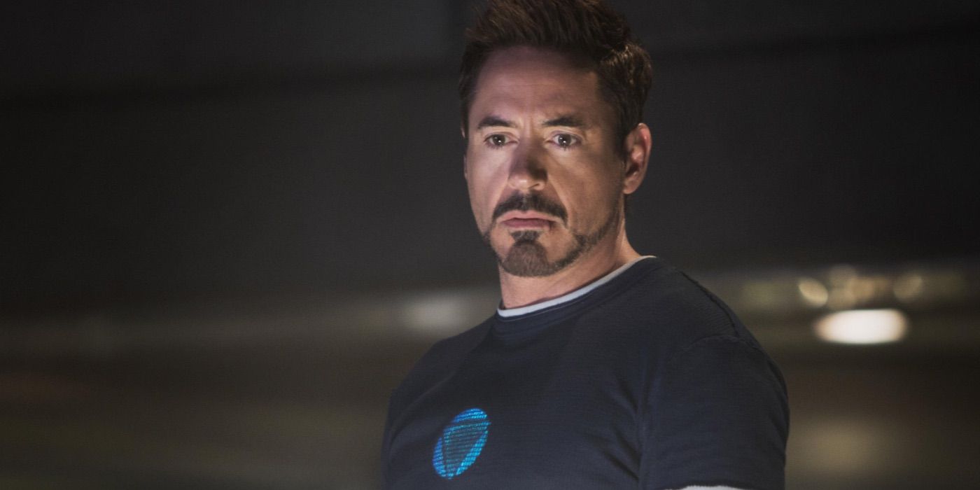 Tony Stark concentrating on something in Iron Man 2