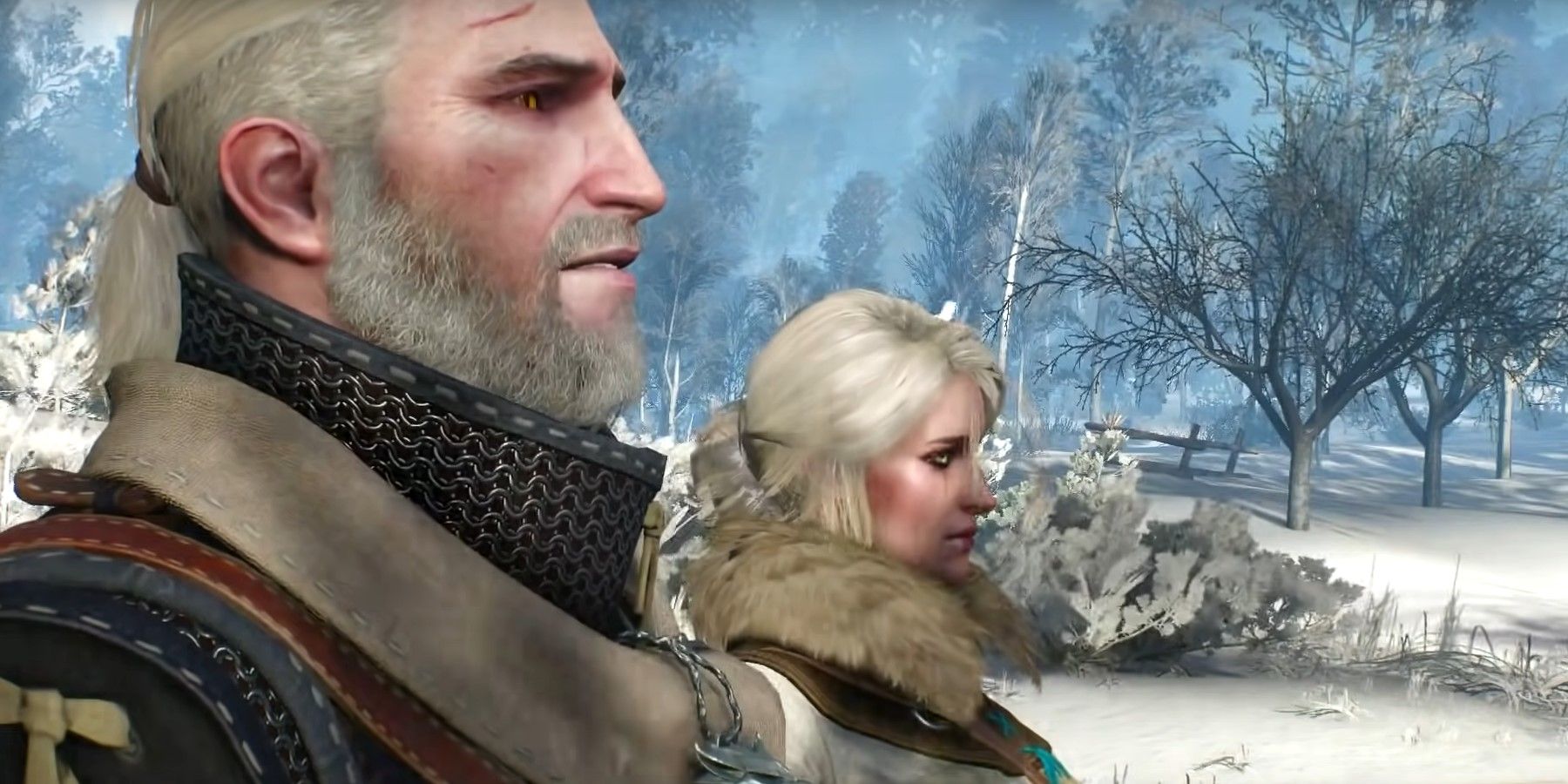 Witcher 3's Geralt and Ciri in the Empress ending