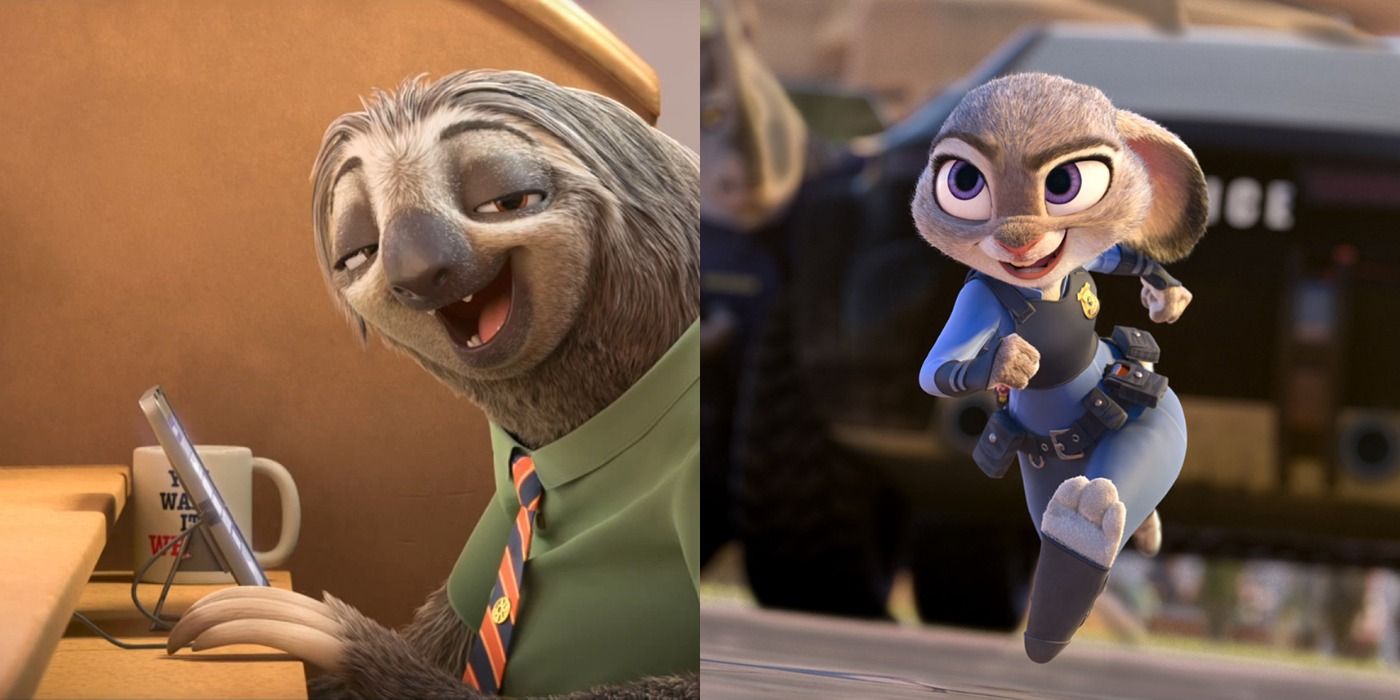 Split image of Flash and Judy in Zootopia