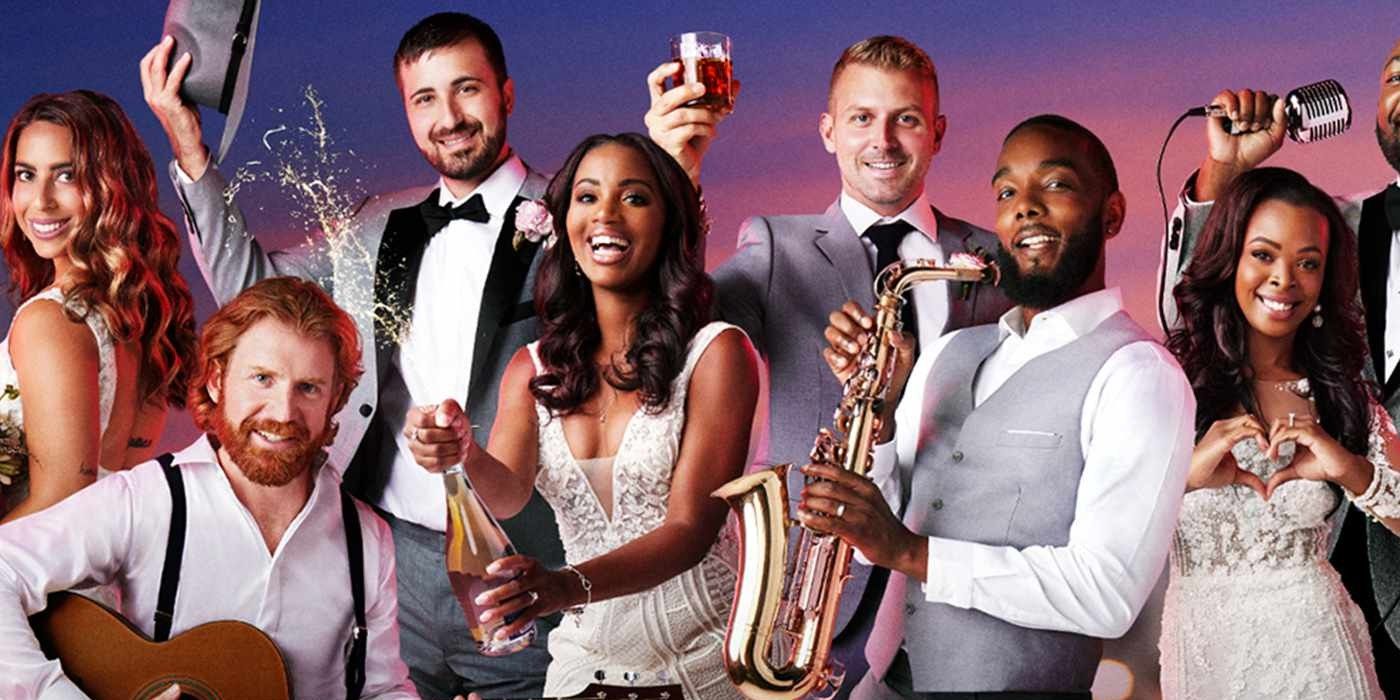 Cast photo of MAFS season 16 couples.