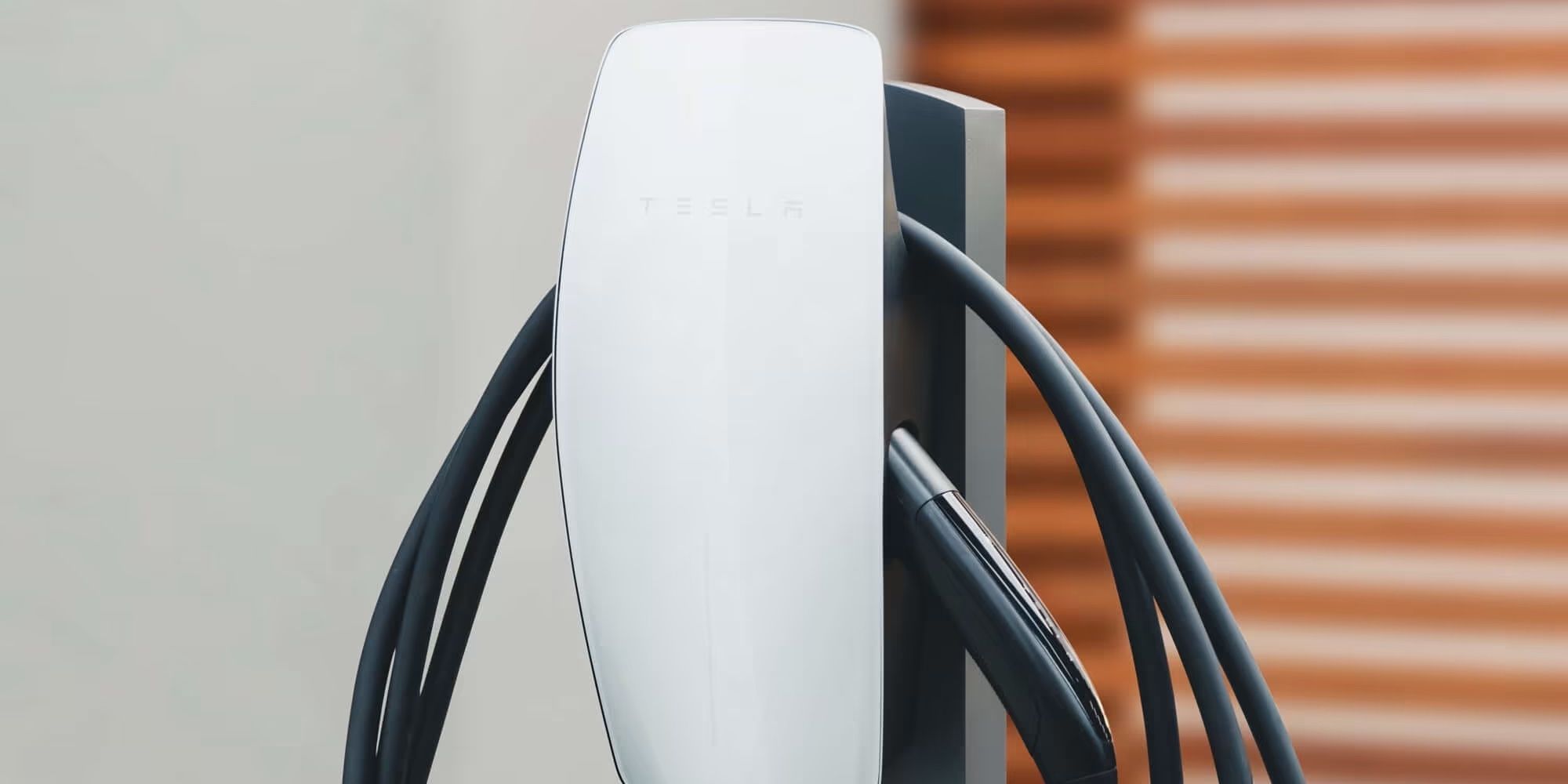 Tesla Wall Connector mounted on a pedestal