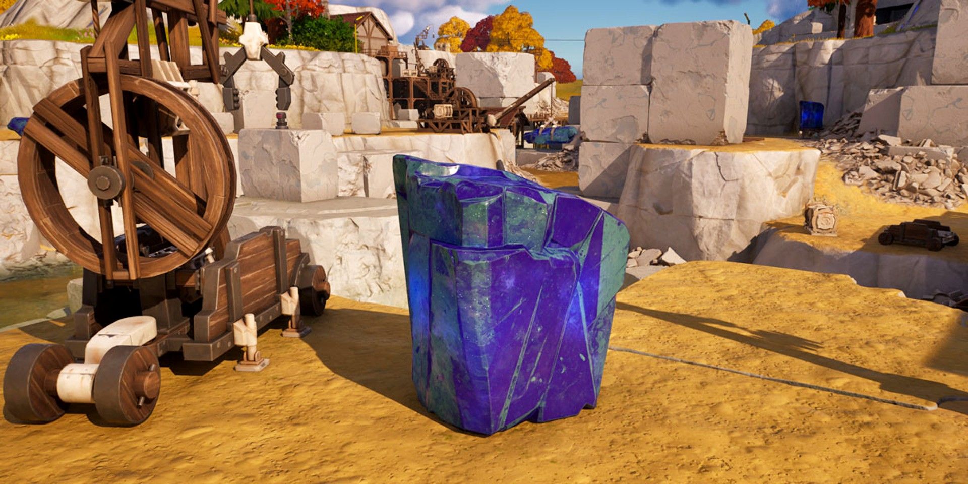 The Kinetic Ore found in a quarry in Fortnite