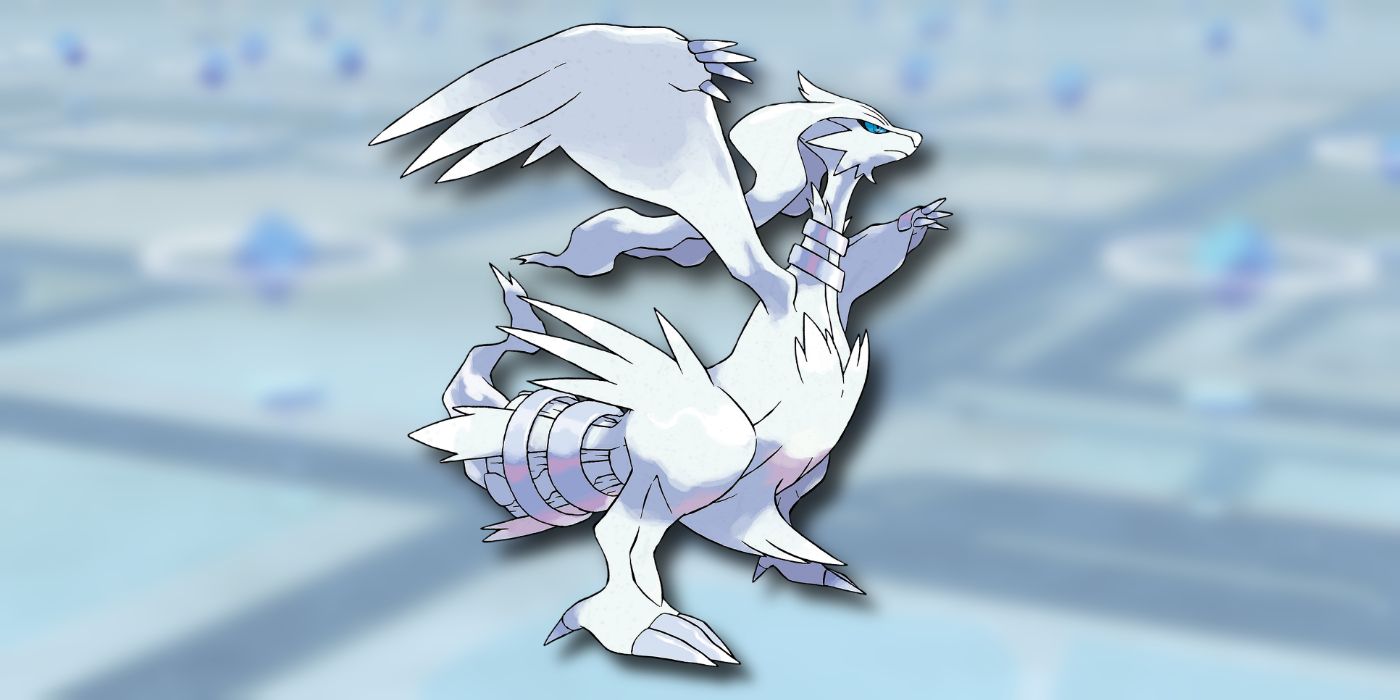 Reshiram 2D Art with Pokémon GO Snow Background