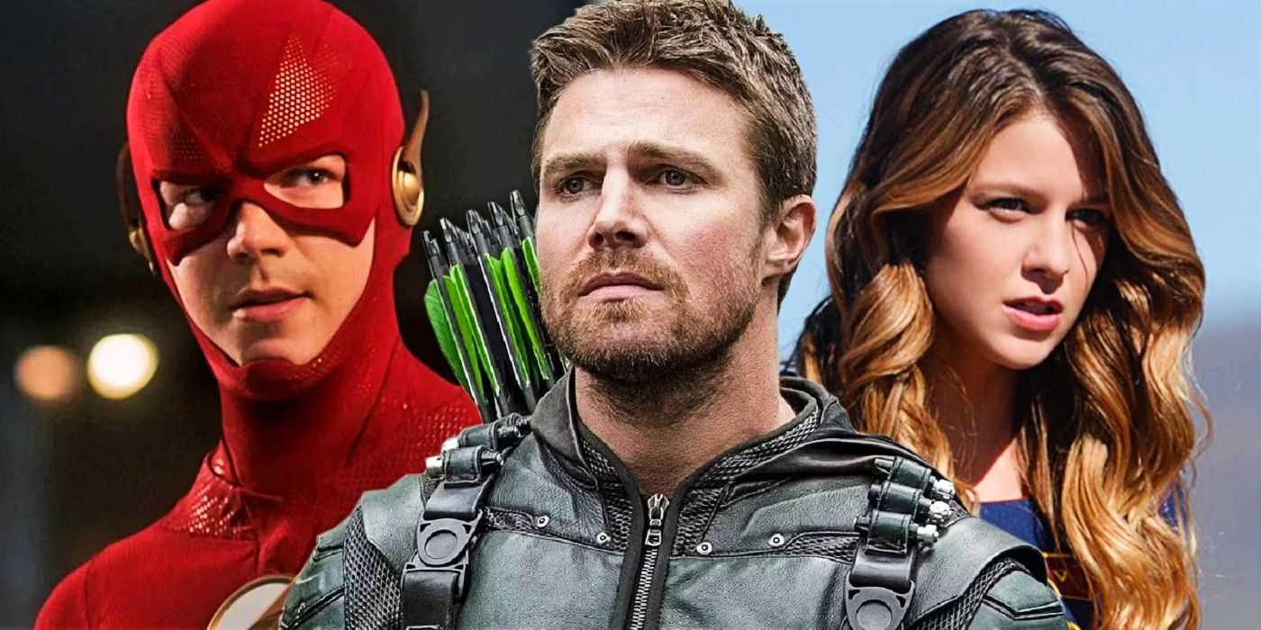 Flash Green Arrow and Supergirl from the Arrowverse