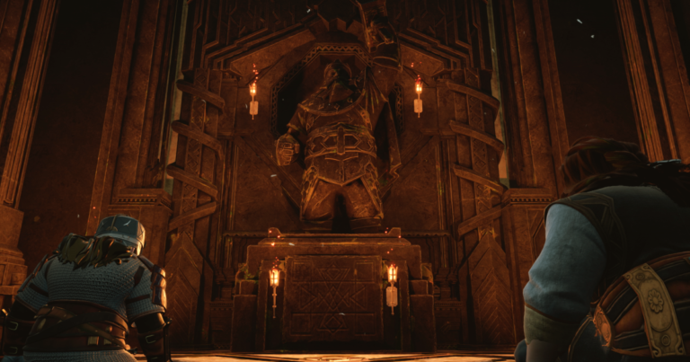 Retour à la bande-annonce de gameplay de Moria présente John Rhys-Davies