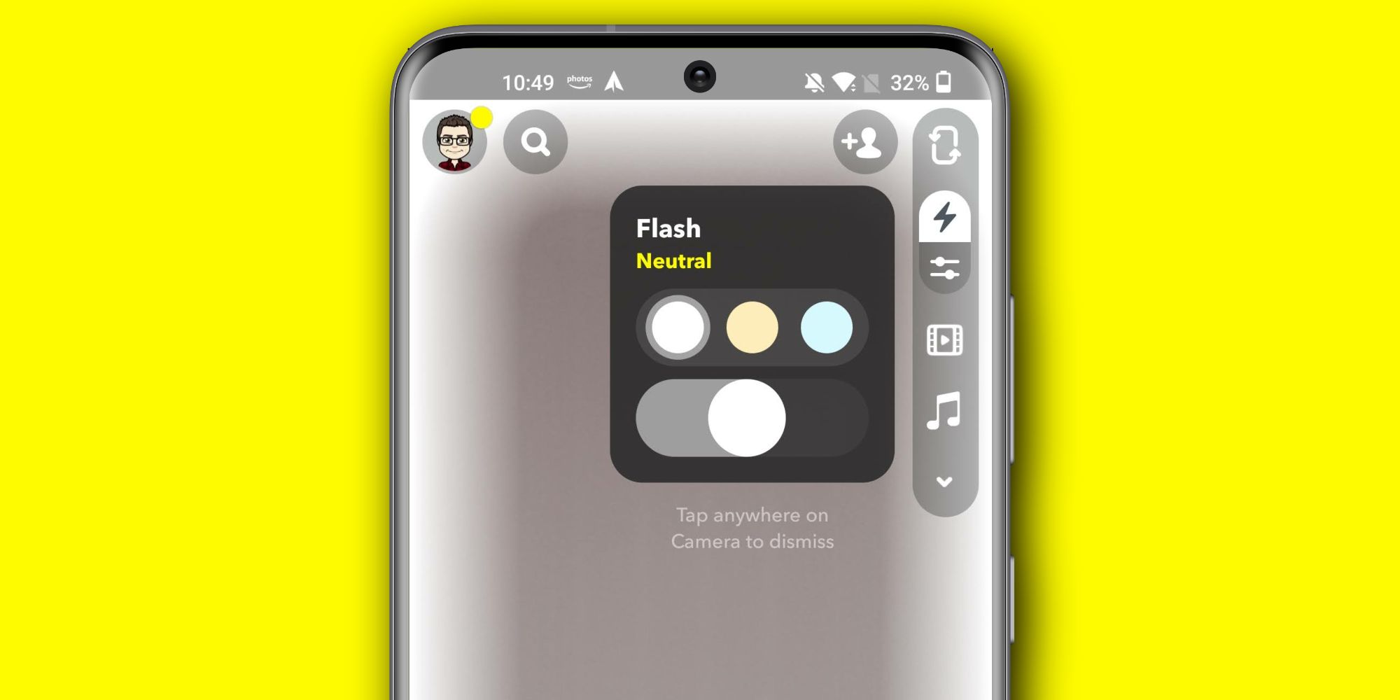 Comment obtenir le flash lumineux annulaire de Snapchat sur iPhone et Android