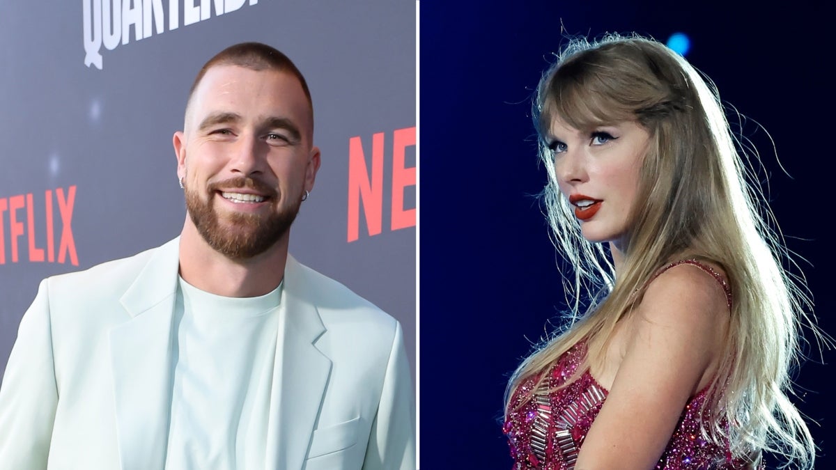KC Chiefs tight end Travis Kelce and Taylor Swift