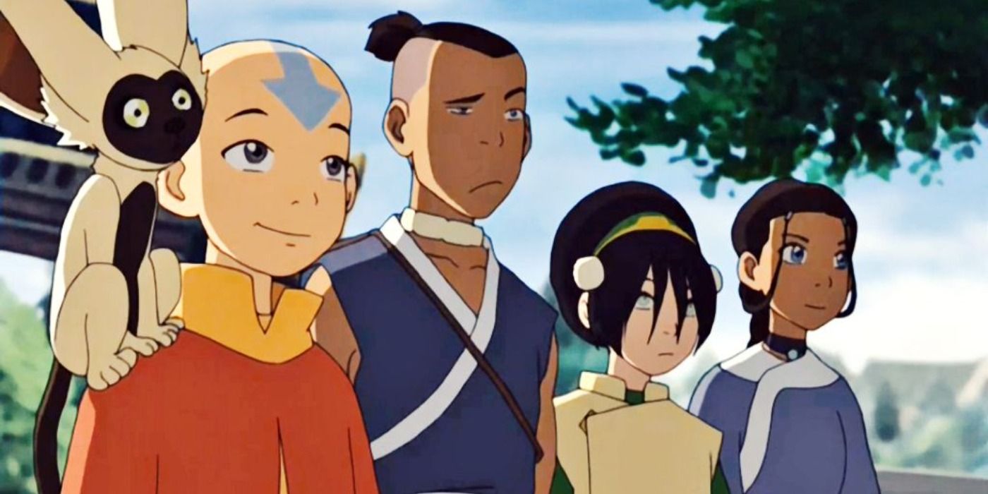 Avatar The Last Airbender Art montre les personnages partageant un moment de paix ensemble