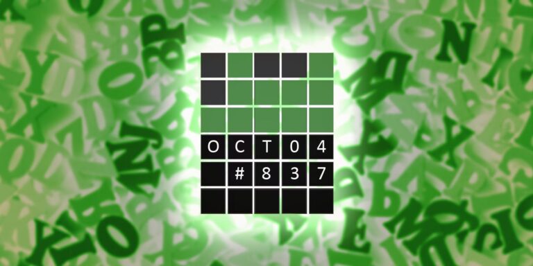 Réponses et astuces Wordle du jour pour le 4 octobre 2023 (Puzzle n° 837)
