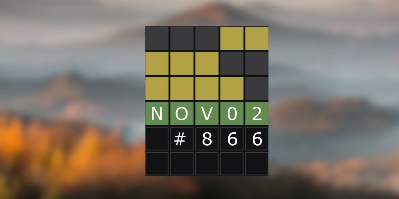 Réponses et astuces Wordle du jour pour le 2 novembre 2023 (Puzzle n° 866)