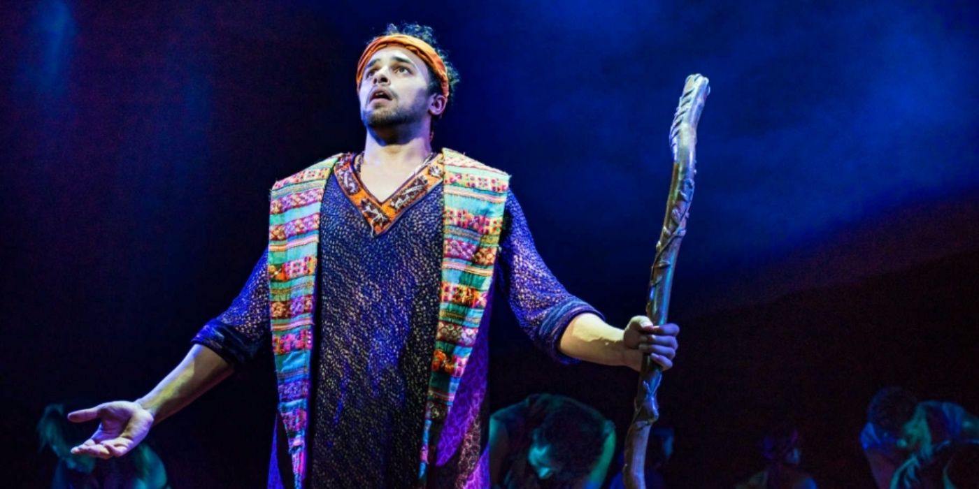 Prince of Egypt: The Musical with Moses on stage