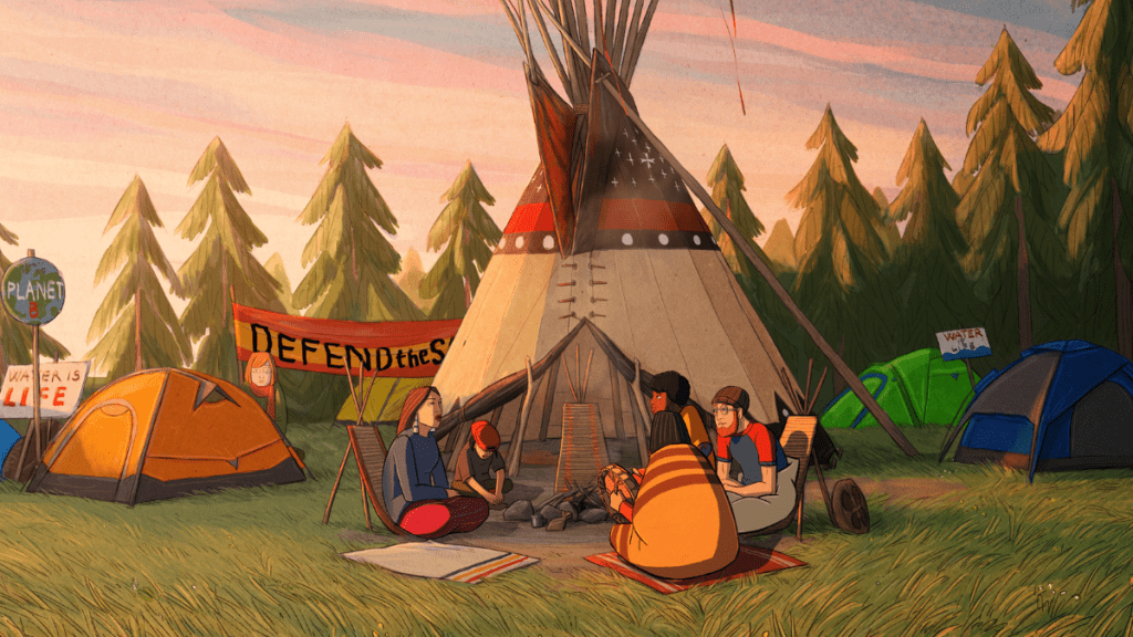 Les quatre âmes du coyote" a utilisé les manifestations de Standing Rock pour raconter un ancien conte amérindien.